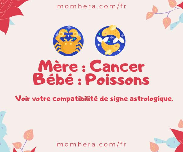 Compatibilité entre une Maman Cancer et un Bébé Poissons