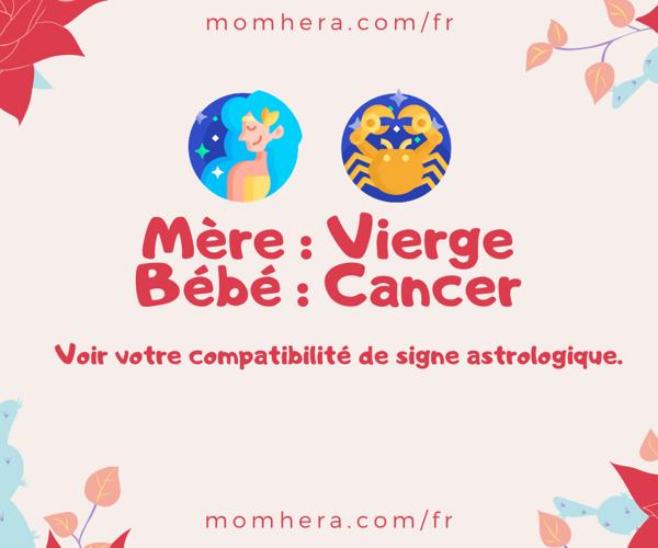 Compatibilité entre une Mère Vierge et un Bébé Cancer