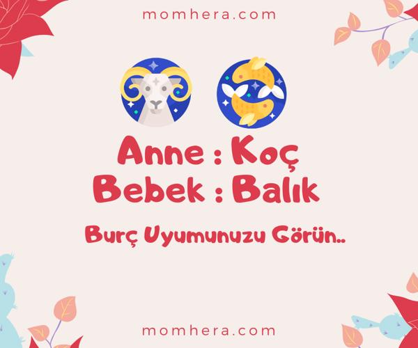 Koç Burcu Annesi ve Balık Burcu Bebeği Uyumu